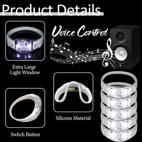 Dhseinat LED glow bracelets with music-sync visuals for live performances.