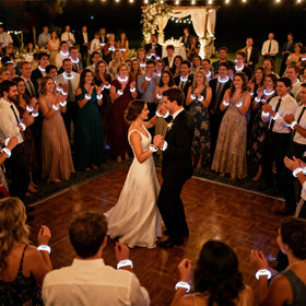 Dhseinat glow bracelets creating a vibrant glow on the dance floor