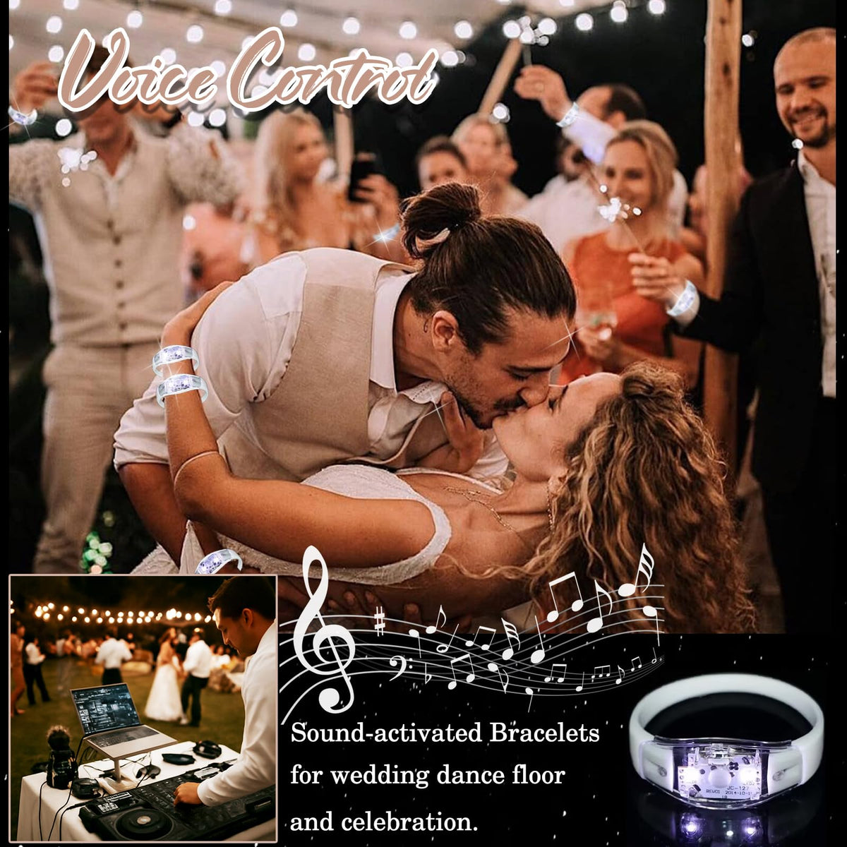 Dhseinat silicone LED bracelet is durable and comfortable for all-night wear