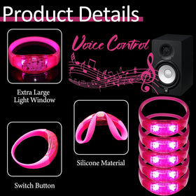 Dhseinat sound-activated bracelet flashes in sync with music for a dynamic vibe.