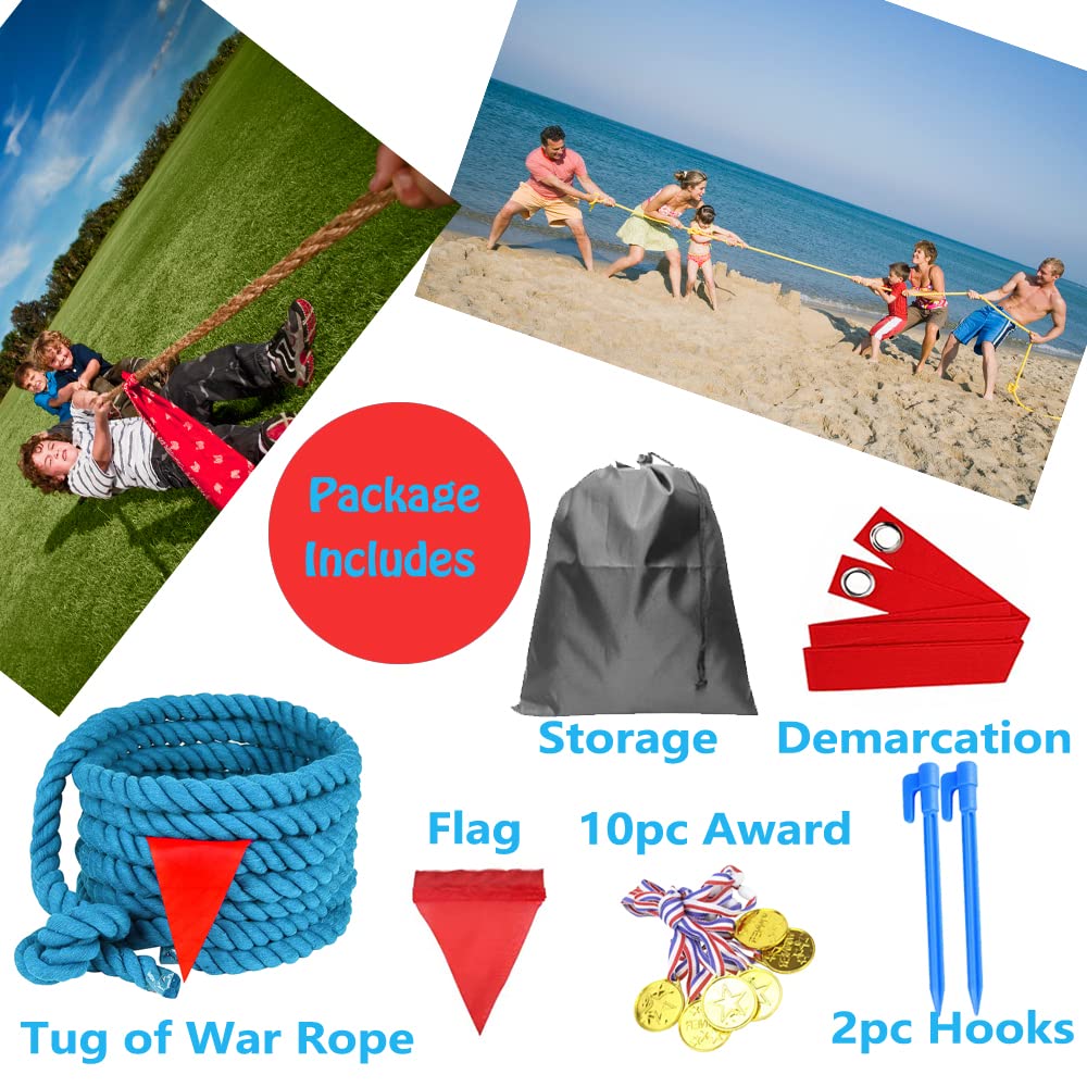 DHXGON 60ft rope used in family-friendly outdoor game for kids and adults