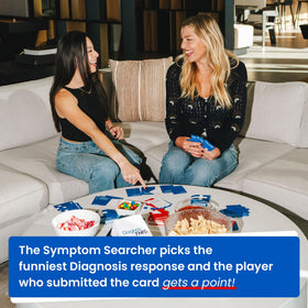 DiagnosThis group game night captures friends laughing and bonding.