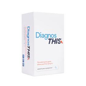 DiagnosThis game box on table, inviting a lively game night.
