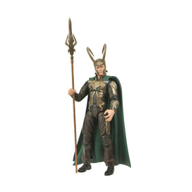 Diamond Select Toys Loki packaging with diorama base compatibility