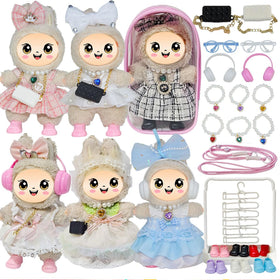 Diaomao Labubu 33-piece display rack shows outfits neatly for 17cm dolls