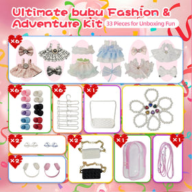 Diaomao Labubu 33-piece outfits set offers versatile looks for creative play