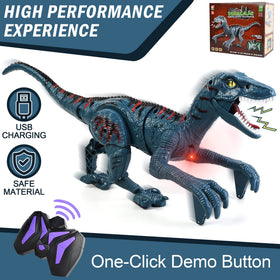 DibyAgl Velociraptor safety-tested ABS material is odorless and kid-friendly.