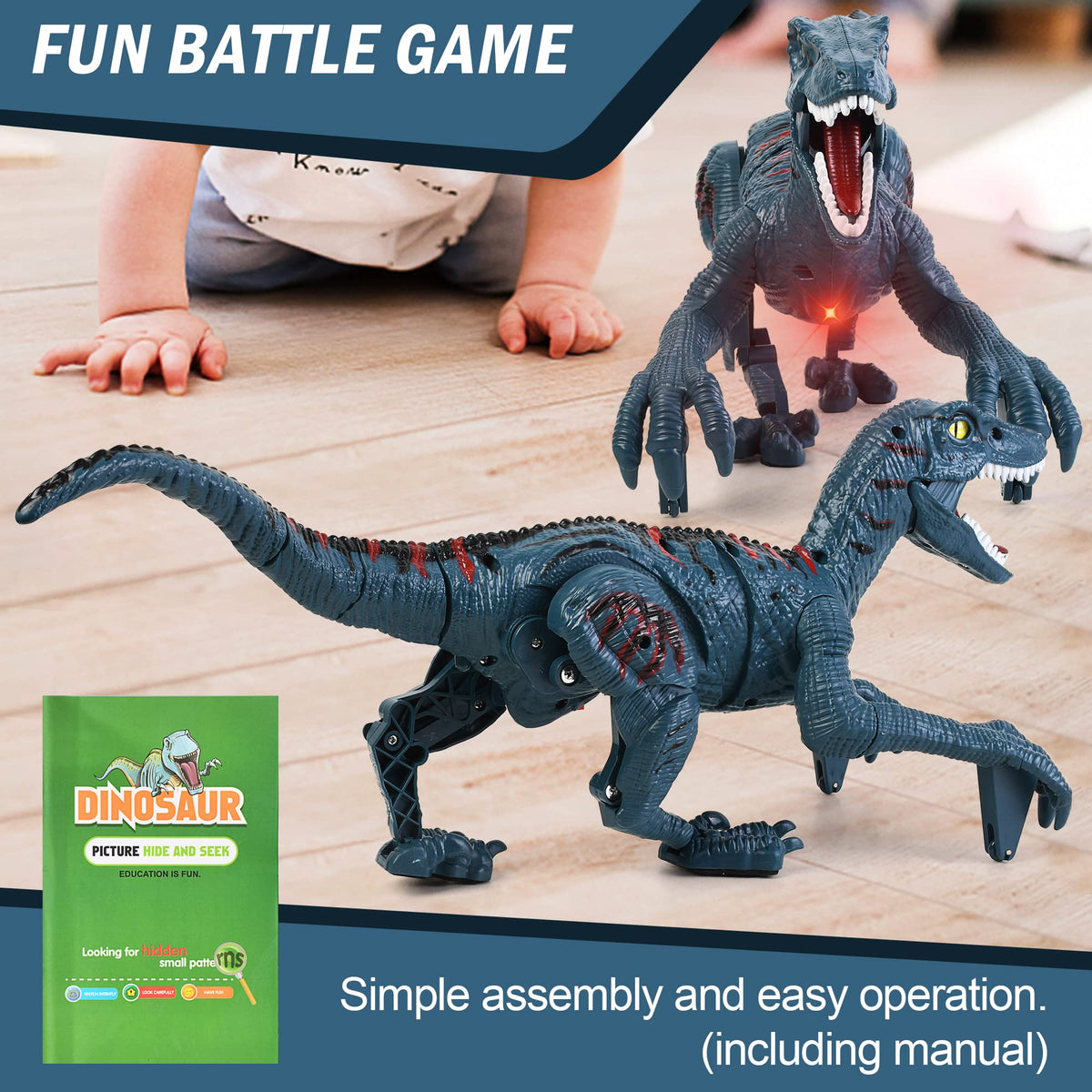 DibyAgl Velociraptor built-in battery runs over two hours of play.