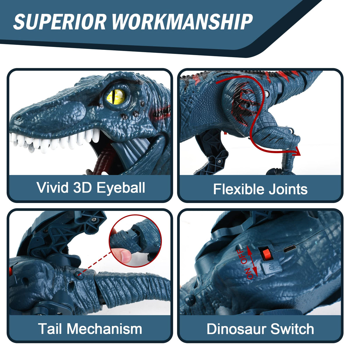 DibyAgl Velociraptor plays kids' music for extra playful moments.