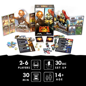 Dice Throne Box Game featuring Treant and Ninja for thematic battles.