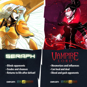 Dice Throne Seraph vs Vampire Lord dice tray keeps components organized