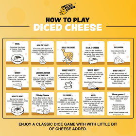 Diced Cheese leaning towers close-up, a quirky challenge for lively play