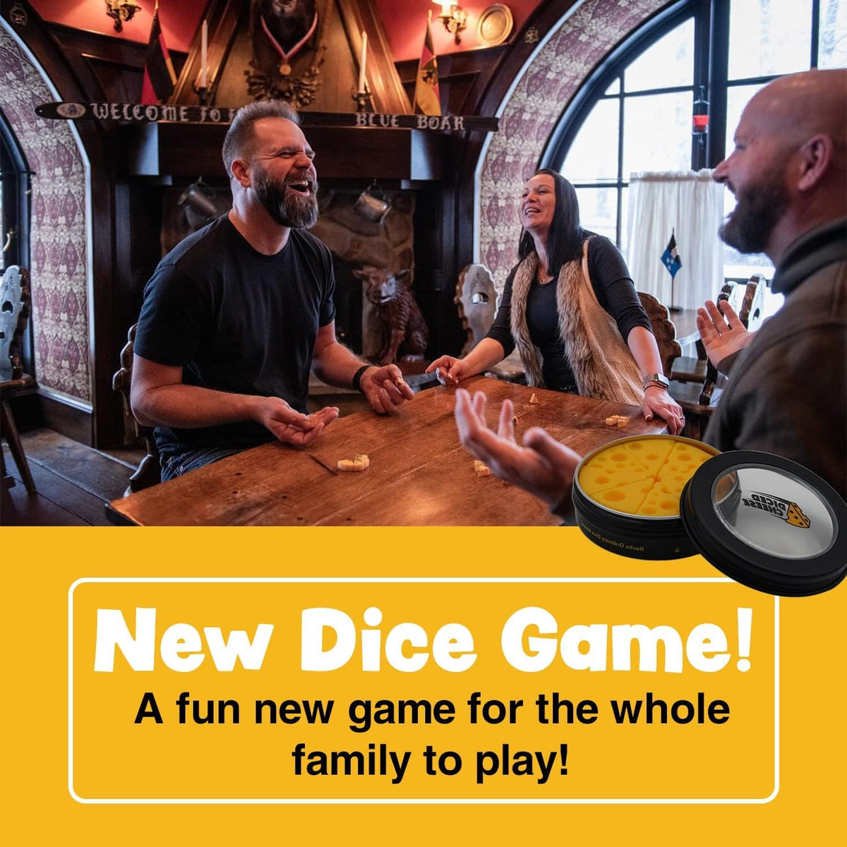 Diced Cheese in action with 1-6 players, ideal for family game night