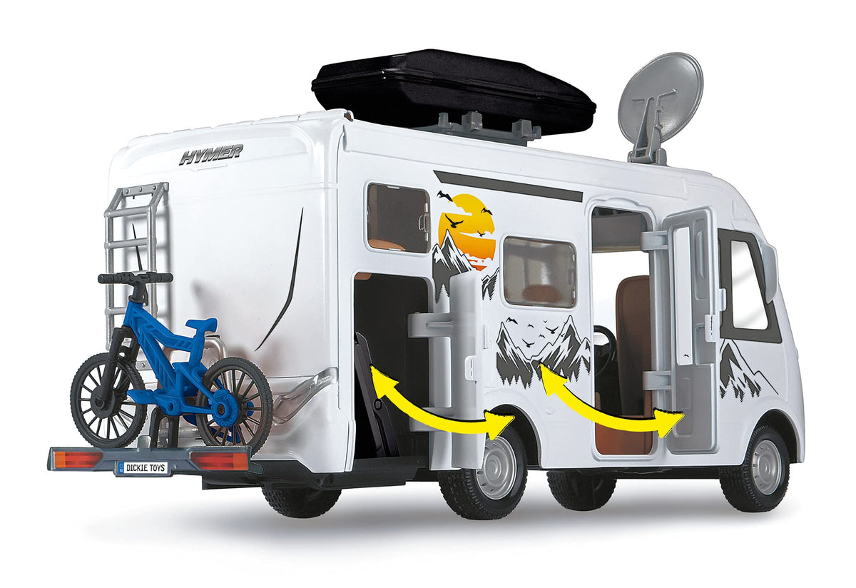 Dickie Toys Hymer camper articulated figure enables role-play