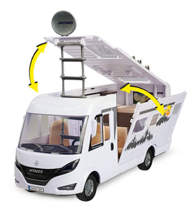 Dickie Toys Hymer camper interior detail supports imaginative stories