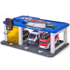 DICKIE TOYS Rescue Station with doors open for interior play