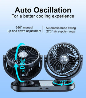 DICMKY brushless motor and five-inch blades deliver quiet cooling