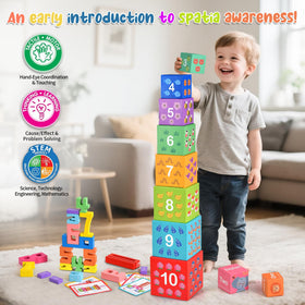 DICROON cardboard nesting boxes add nesting play and pattern matching.