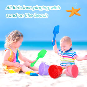 Didaey purple beach bucket with castle design boosts creative play.