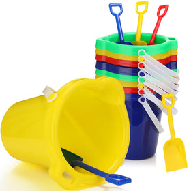 Didaey beach buckets 12-set pack in vibrant colors for colorful sand play.