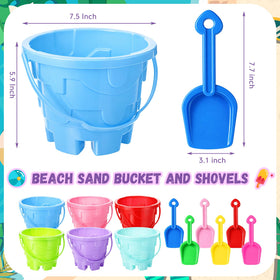 Didaey light green beach bucket with castle design for creative sand builds