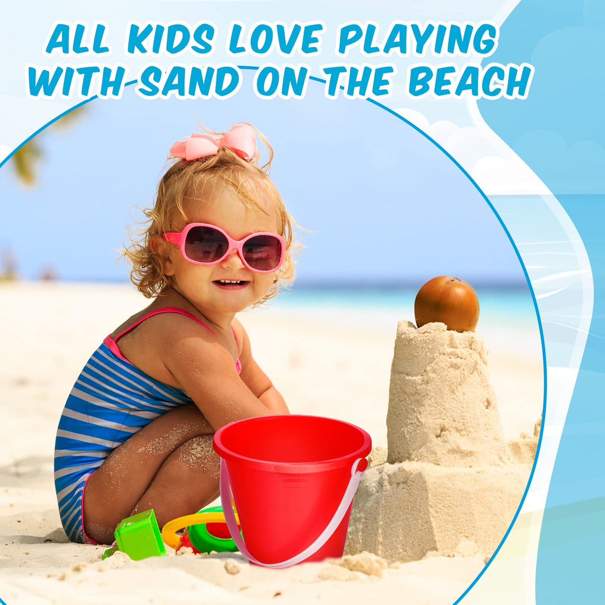 Didaey colorful beach toys pack enhances sunny day adventures.