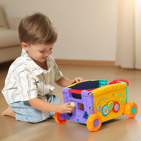 Didklom portable wagon with storage keeps toys organized across rooms.