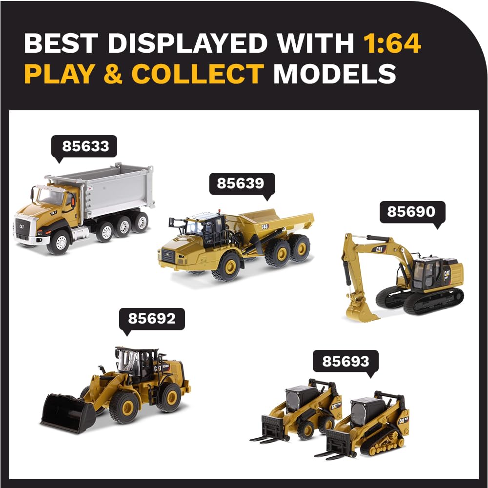 Diecast Masters Caterpillar 320F L excavator rear view highlighting ripper and counterweight