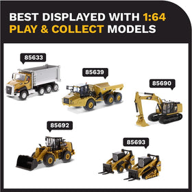 Diecast Masters Caterpillar 320F L excavator rear view highlighting ripper and counterweight