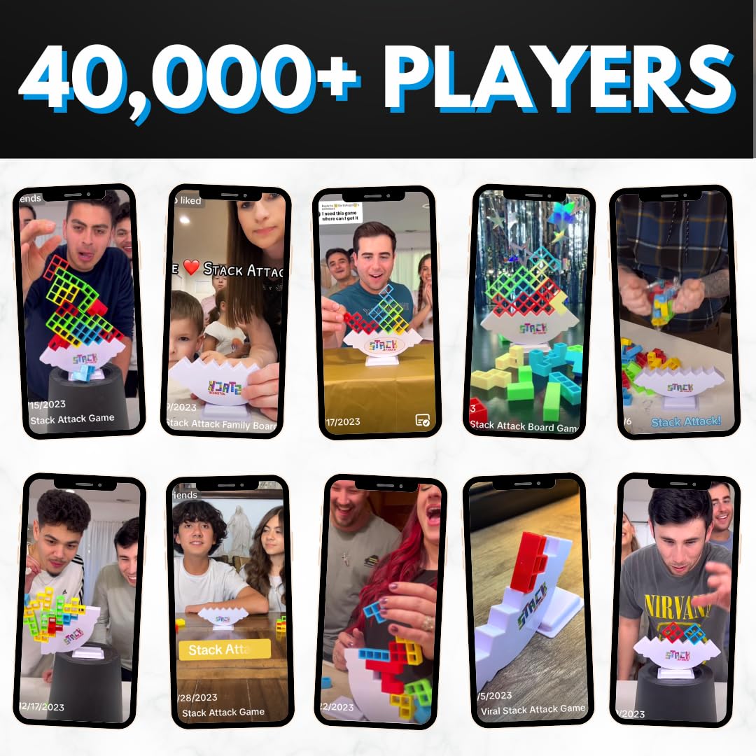 Diffy Toys Stack Attack players at table capturing fast rounds and teamwork