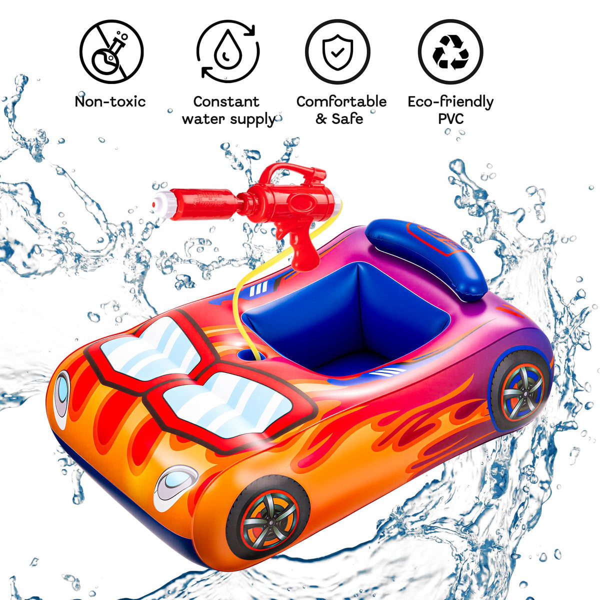 DIFOLA kids pool float fits ages 3–8 for safe fun