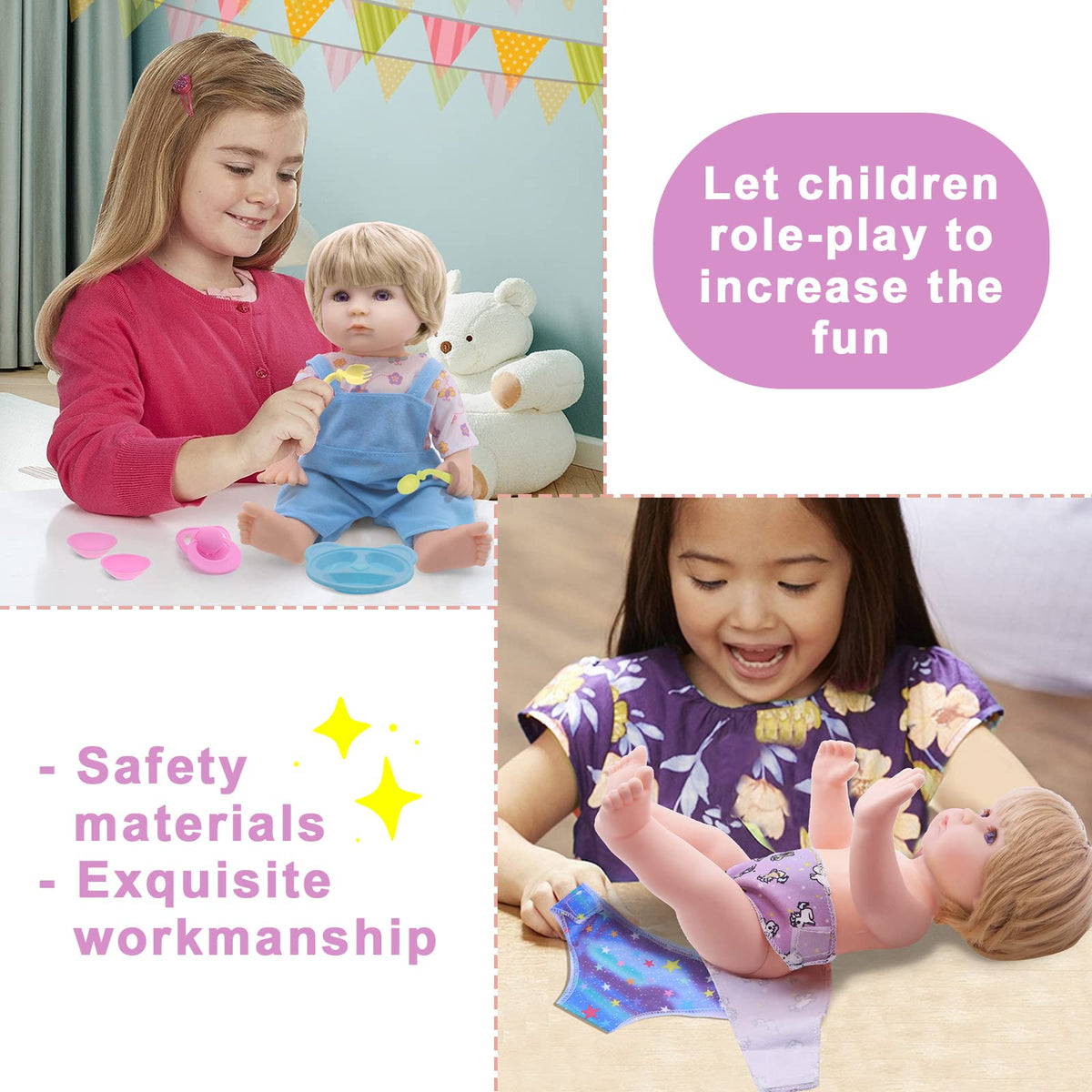 Digabi doll accessories showing diapers and nipple for pretend play.