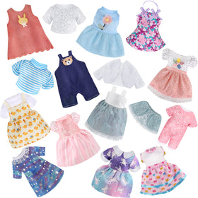 Digabi 12-set doll outfits for 12-inch dolls, ideal for imaginative dress-up play.