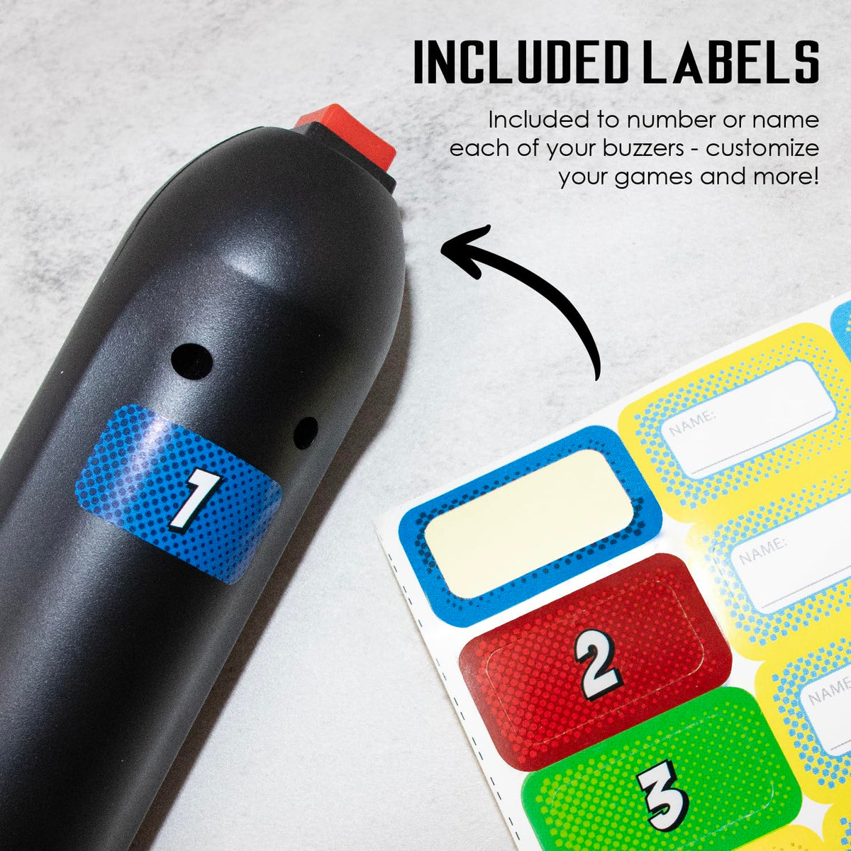 Digital Energy buzzer joysticks are durable and lightweight for classroom use.