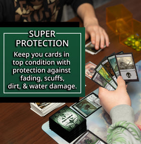 Archival-safe PVC-free polypropylene construction protects cards from stains and discoloration.