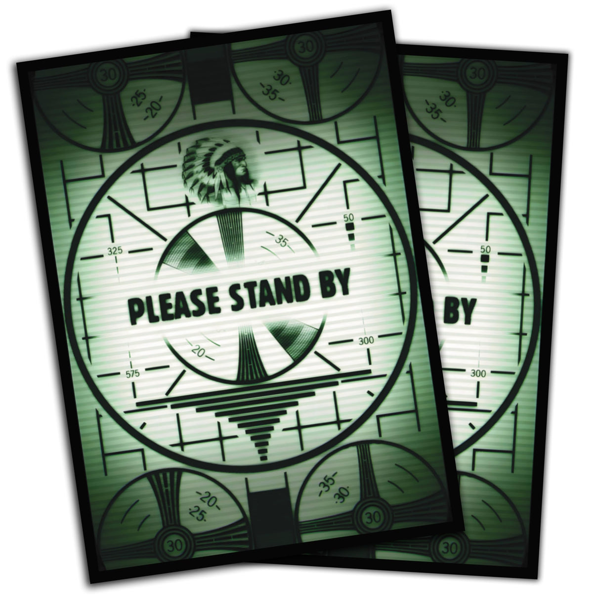 Digital Sorcery Studio Please Stand By sleeves front view protects MTG cards with a matte finish.
