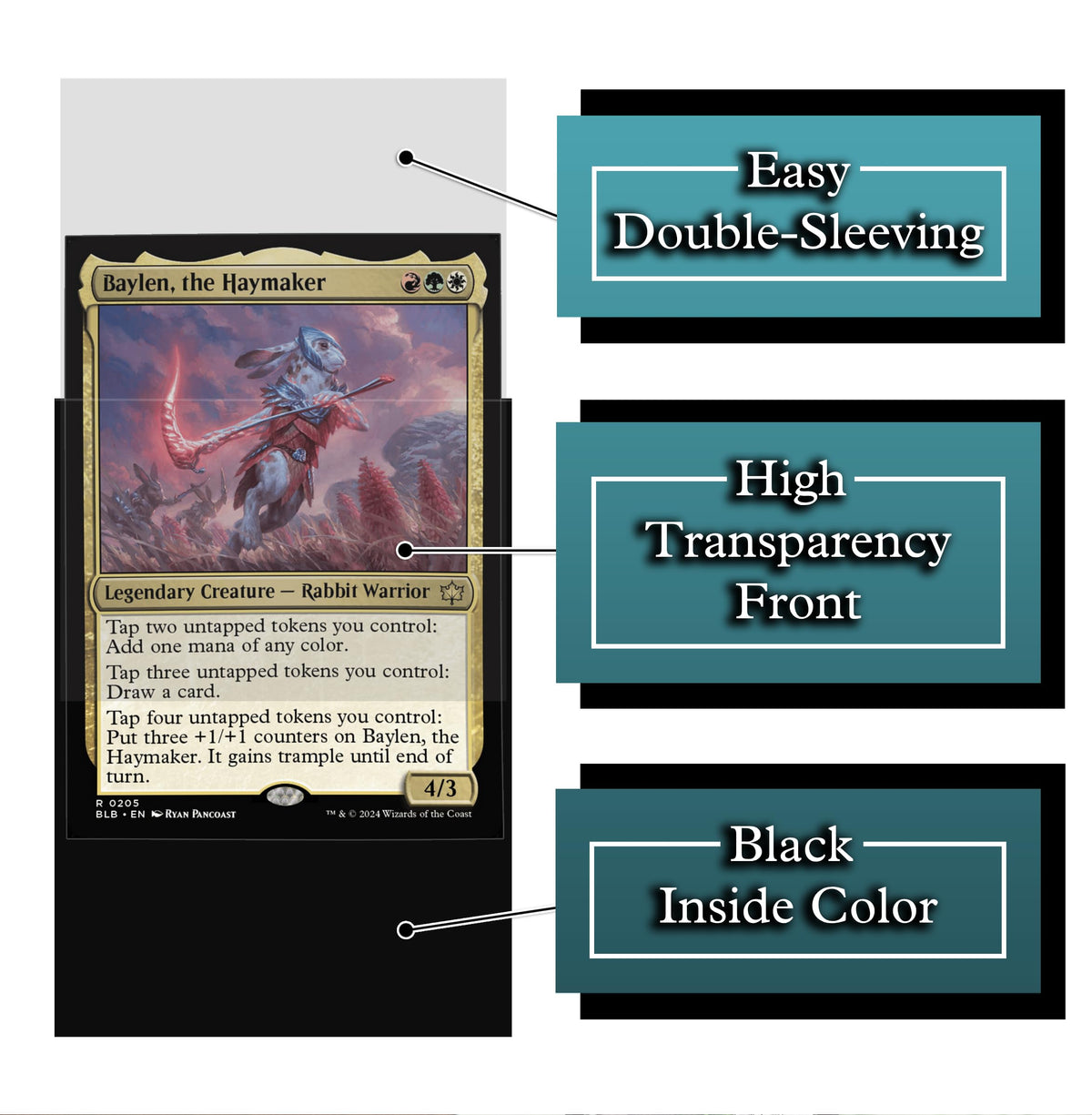 Rabbit Archer sleeves feature vibrant fantasy art to elevate deck aesthetics