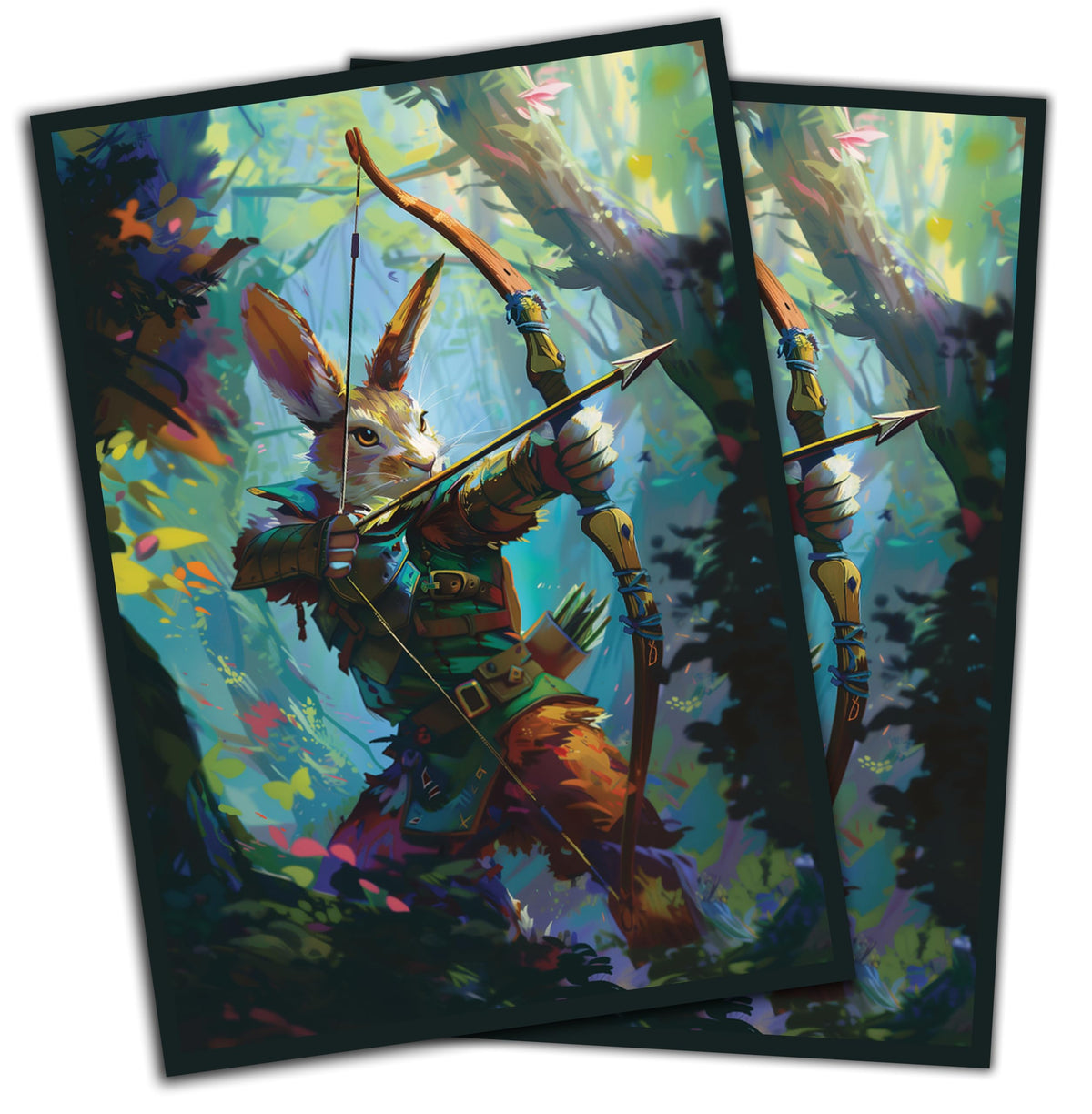 Digital Sorcery Studio Rabbit Archer sleeves with front art protect cards and enhance display