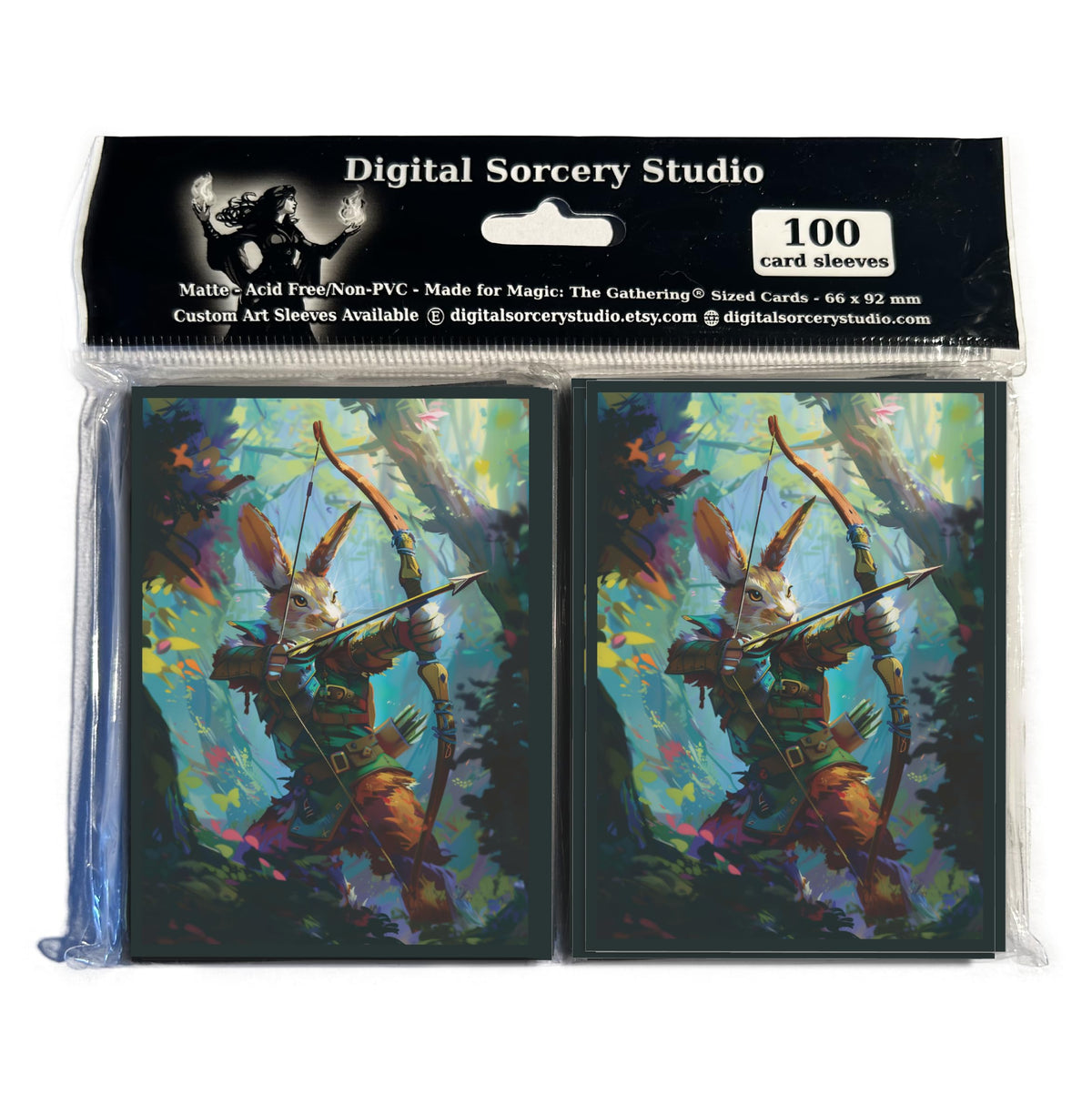 Rabbit Archer sleeves pack of 100 providing value and comprehensive protection