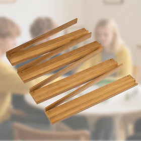 DigNew wooden racks keep surfaces tidy during family game nights.