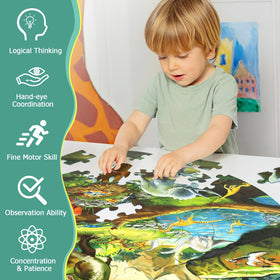 DIGOBAY dinosaur world artwork offers engaging, three-dimensional-feel exploration.