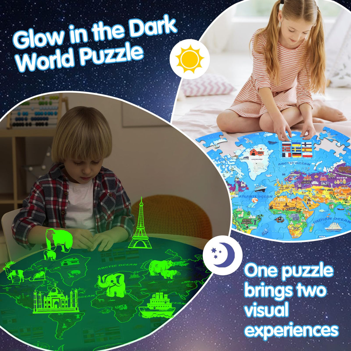 DIGOBAY large 22.8-inch floor puzzle suits group play.