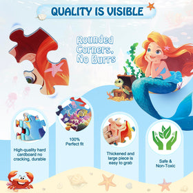DIGOBAY mermaid puzzle piece close-up—clear cuts for easy joining.