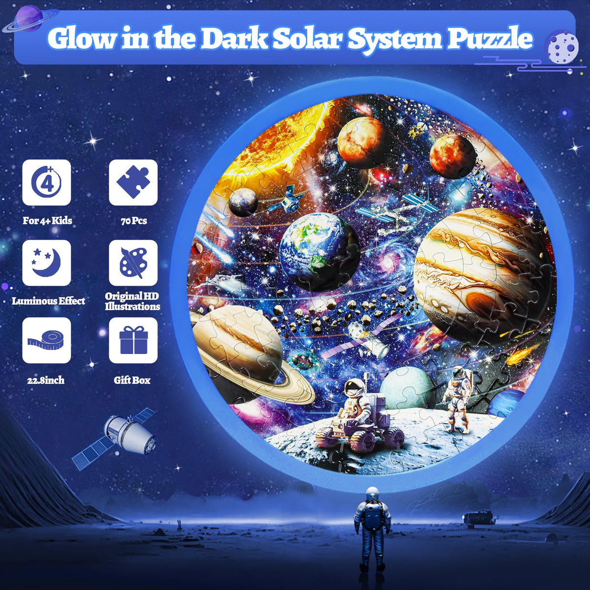 DIGOBAY planets and astronauts detail helps kids recognize orbits and space roles.