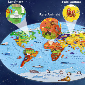 DIGOBAY world-map puzzle laser-cut edges provide safe, burr-free handling.