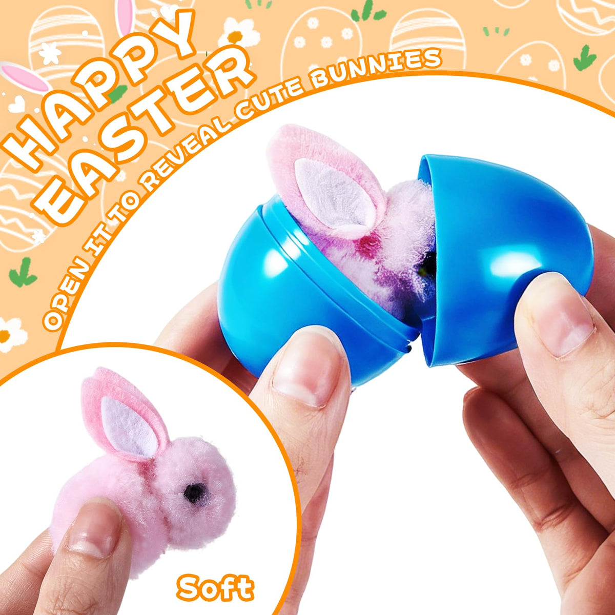 Digwry egg hides plush bunny for keepsake rewards