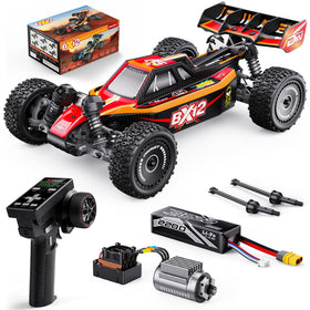 DIKAVEY 1/12 brushless RC car front view showing rugged body for off‑road fun