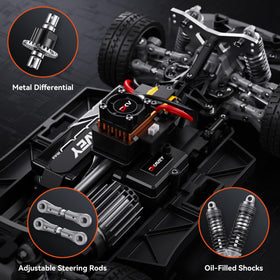 DIKAVEY 1:12 RC chassis and differential for 4x4 durability