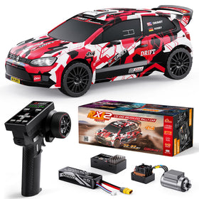 DIKAVEY 1:12 RC rally car front view showing aerodynamic design for speed