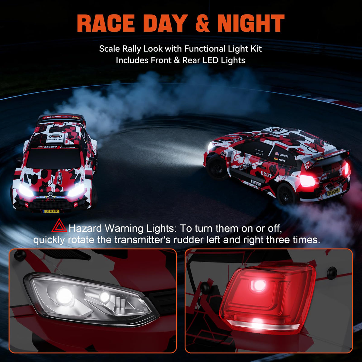 DIKAVEY LED lighting system for night runs and realism